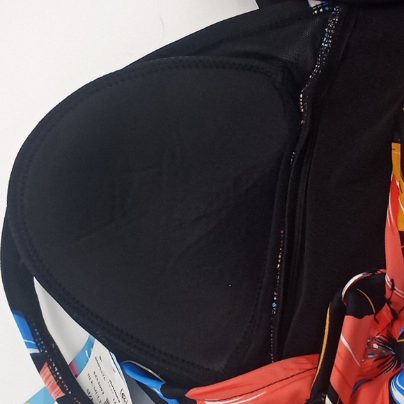 Swim Solutions Floral Park Tummy Control One-Piece‎ Swimdress Black 14 - Picture 12 of 14